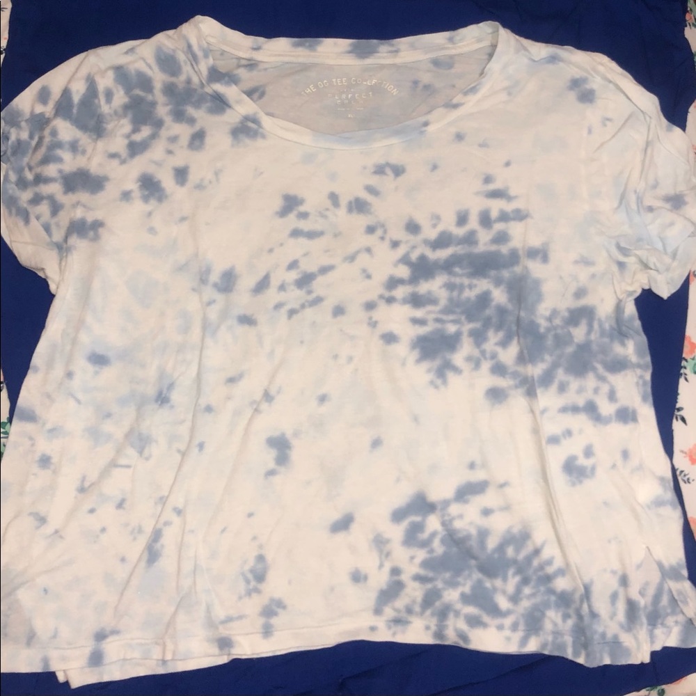 A tie dye flowy shirt